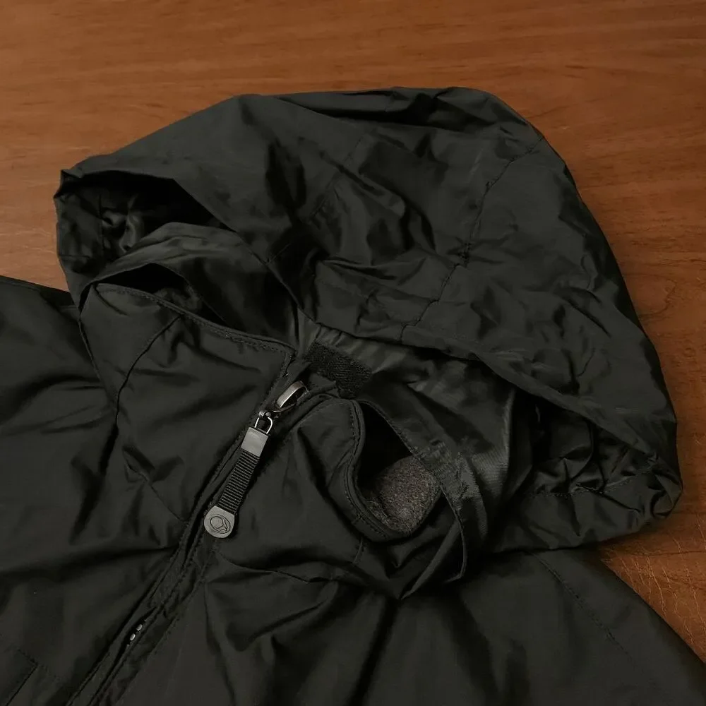 ZeroXposur Water Repellent Full Zip Jacket With Hood Black Grey Men's Size L
